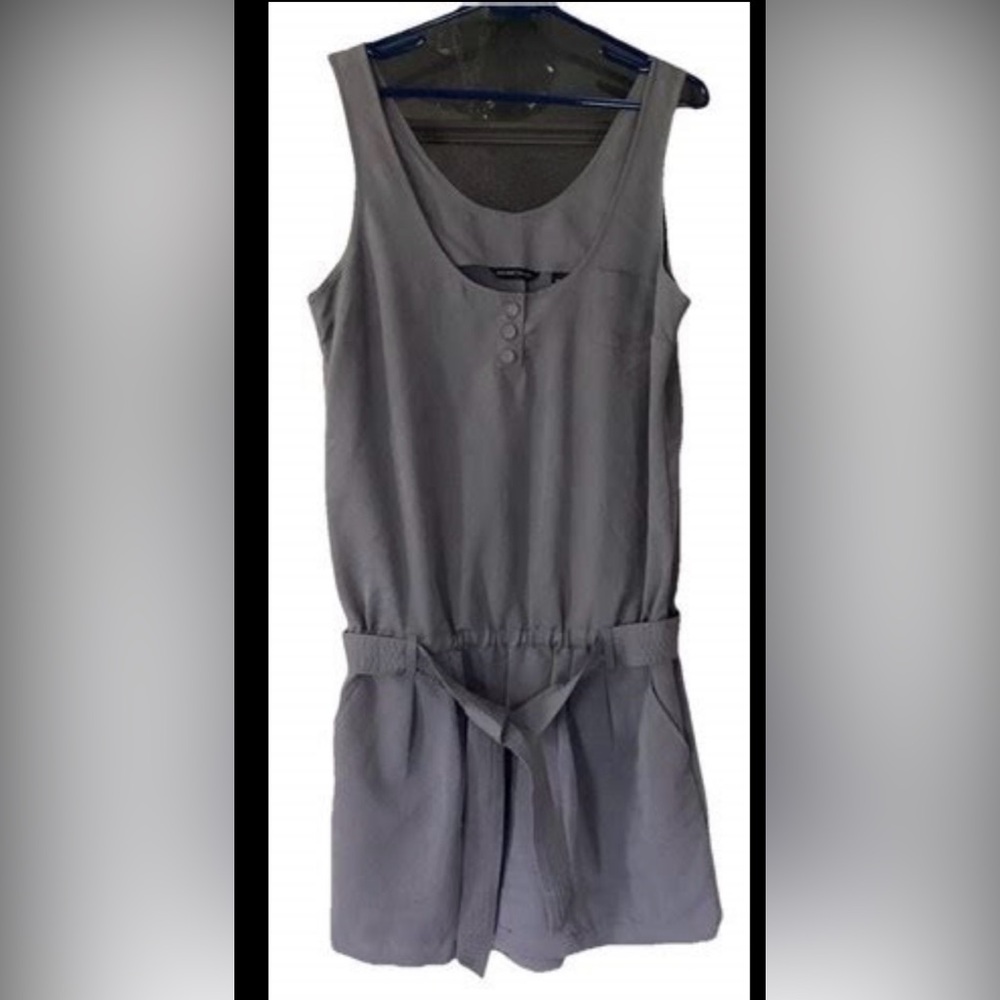 New York & Company Charcoal Sleeveless Romper
